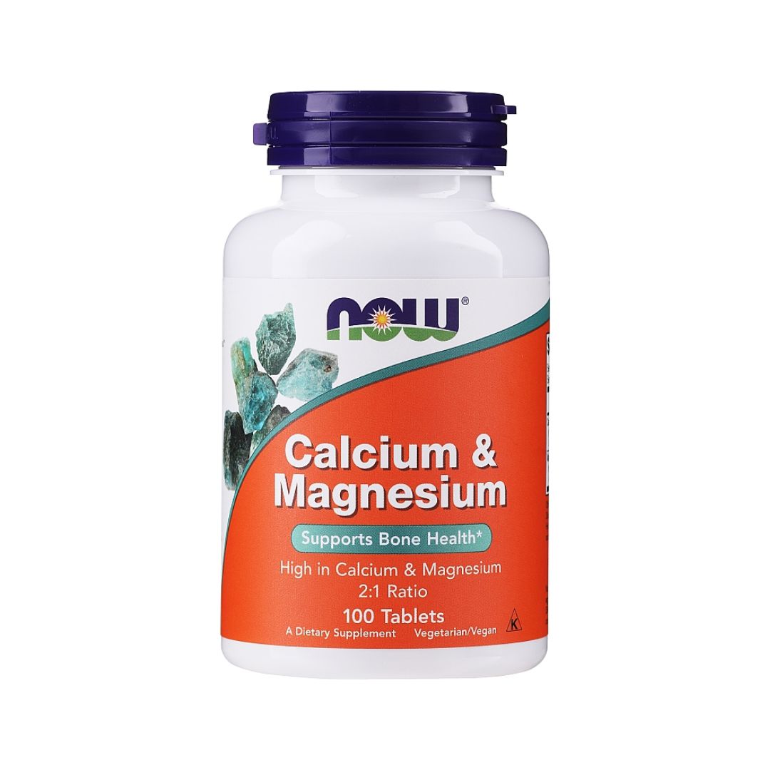 NOW Calcium and Magnesium - 100 kaps.